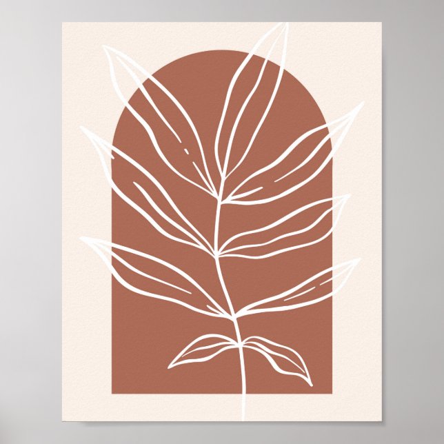 Boho Arch Oversized Botanical Löv 1 Poster (Framsidan)