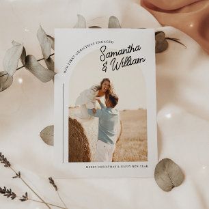 Boho Arch Photo, första julklappen Julkort