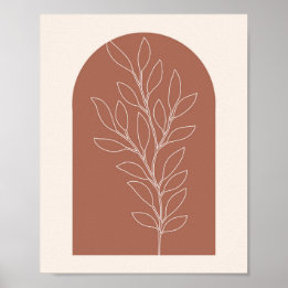 Boho Arch Plant kontur 1 Poster