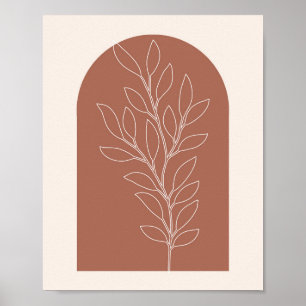 Boho Arch Plant kontur 1 Poster