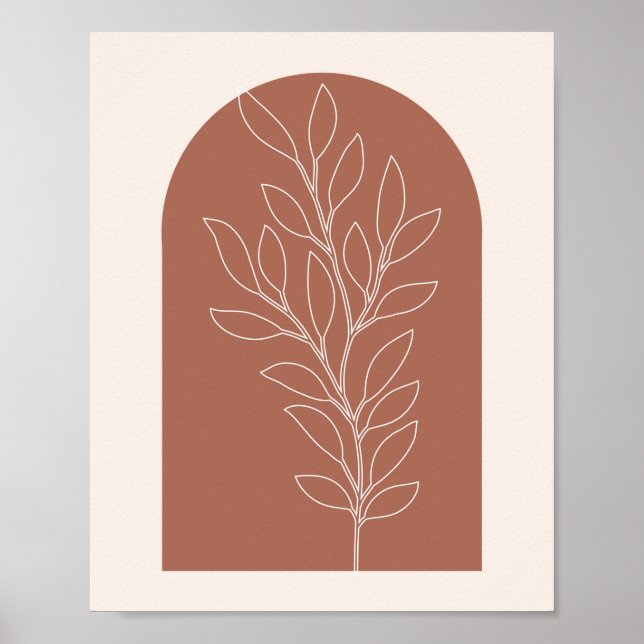 Boho Arch Plant kontur 1 Poster (Framsidan)