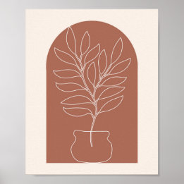 Boho Arch Plant kontur 2 Poster