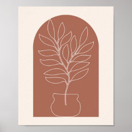 Boho Arch Plant kontur 2 Poster