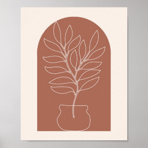 Boho Arch Plant kontur 2 Poster