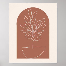Boho Arch Plant kontur 3 Poster