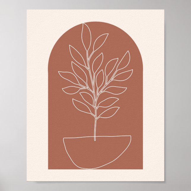 Boho Arch Plant kontur 3 Poster (Framsidan)