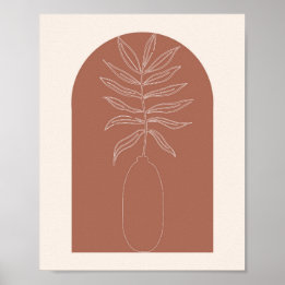 Boho Arch Plant kontur 4 Poster