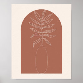 Boho Arch Plant kontur 4 Poster