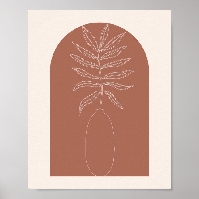 Boho Arch Plant kontur 4 Poster (Framsidan)