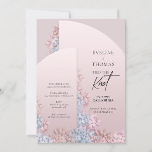 Boho arch ram hyacinths vår-blommigten inbjudningar