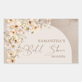 Boho arch sommar Wildblomma Rustic Möhippa Rektangulärt Klistermärke