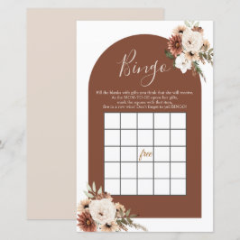 Boho Arch Terracota Blommigt Bingo Games