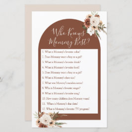 Boho Arch Terracota som känner Mammans bästa spel