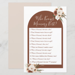 Boho Arch Terracota som känner Mammans bästa spel