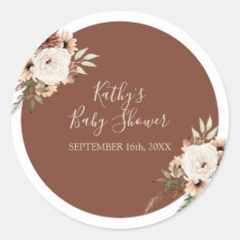 Boho Arch Terrakotta Blommig Tacksamhetsdekal Runt Klistermärke