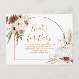 Boho Arch White Pumpkin - lägg till bok Inbjudan Vykort