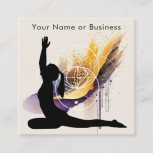 Boho Argun Yoga Vesica Pisces Helig Geometry Fyrkantigt Visitkort