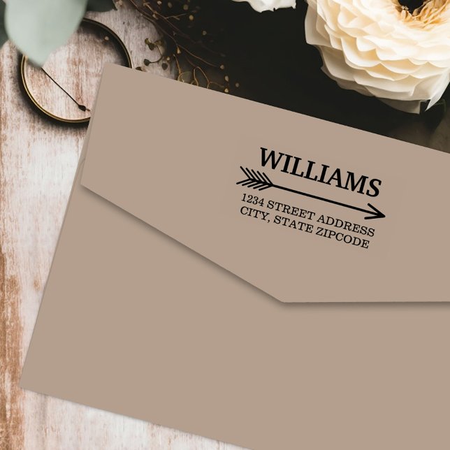 Boho Arrow Returadress Självfärgande Stämpel (Skapare uppladdad)