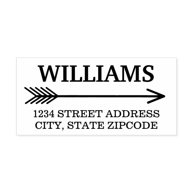 Boho Arrow Returadress Stämpel (Tryck)