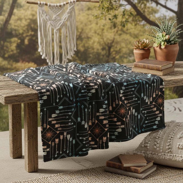 Boho Arrows och Sol V1 ID748 Fleecefilt (Skapare uppladdad)