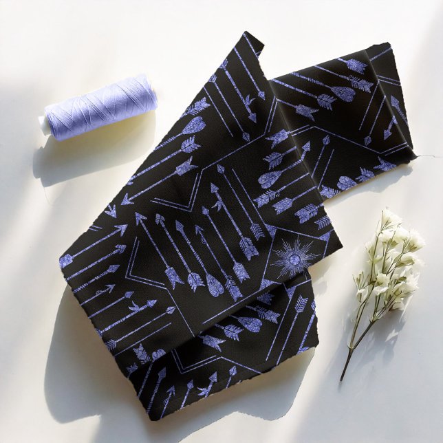 Boho Arrows och Sol V5 Violet Black ID748 Tyg (Skapare uppladdad)