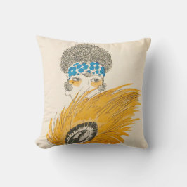 Boho art déco, bomullsdekorativ kudde