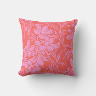 Boho Art-design för botaniska Blommigtar i Rosa oc Kudde
