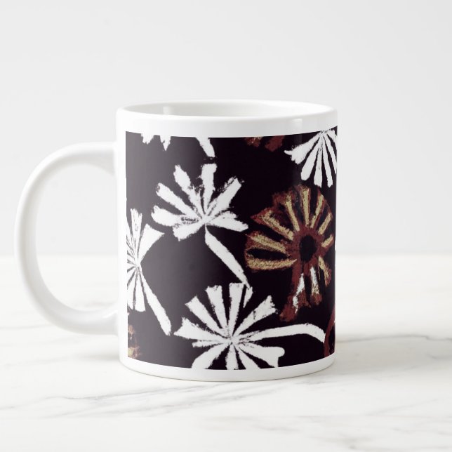 Boho Art Design Jumbo Mugg (Vänster)