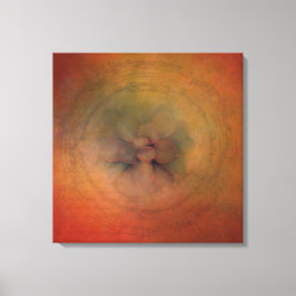 Boho Art-lyckor på Orange texturerad bakgrund Canvastryck