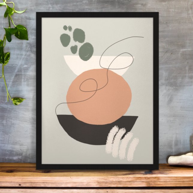 Boho Art Minimalism Estetisk Illustration Konst Poster (Skapare uppladdad)