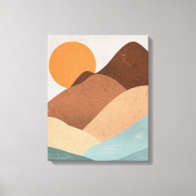 Boho art Sunset Canvastryck (Framsida)