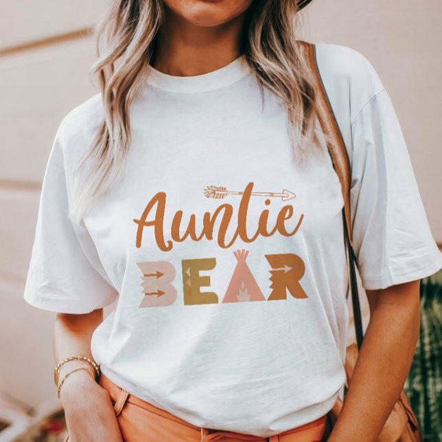 Boho Auntie Bear T Shirt (Skapare uppladdad)
