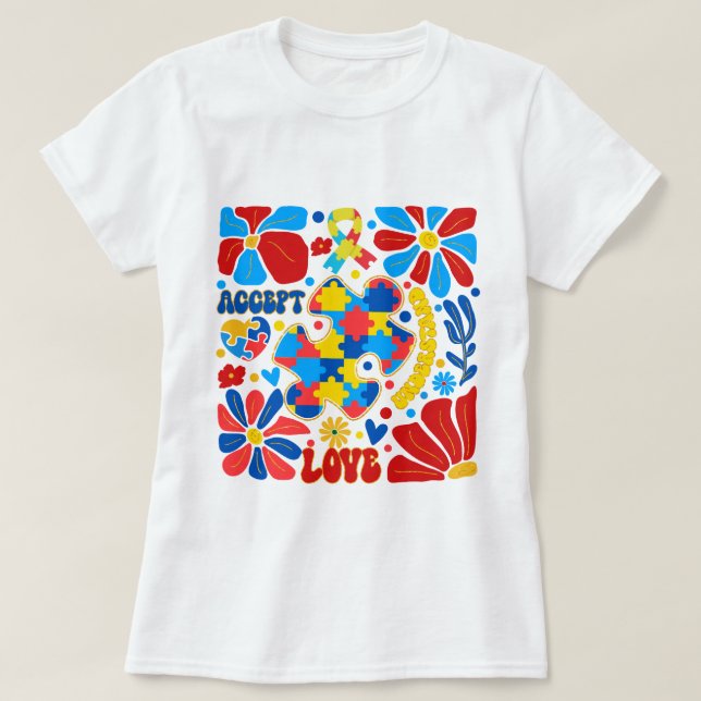 Boho Autism Awareness T Shirt (Design framsida)