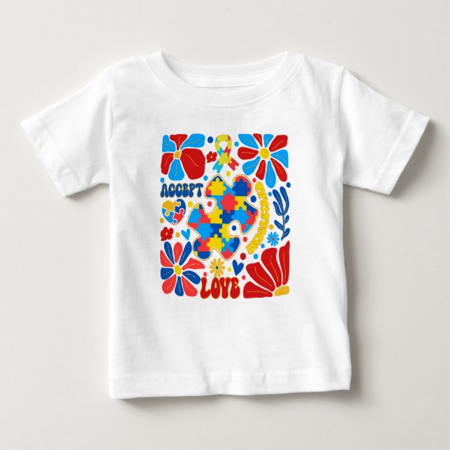 Boho Autism Awareness T Shirt (Framsida)