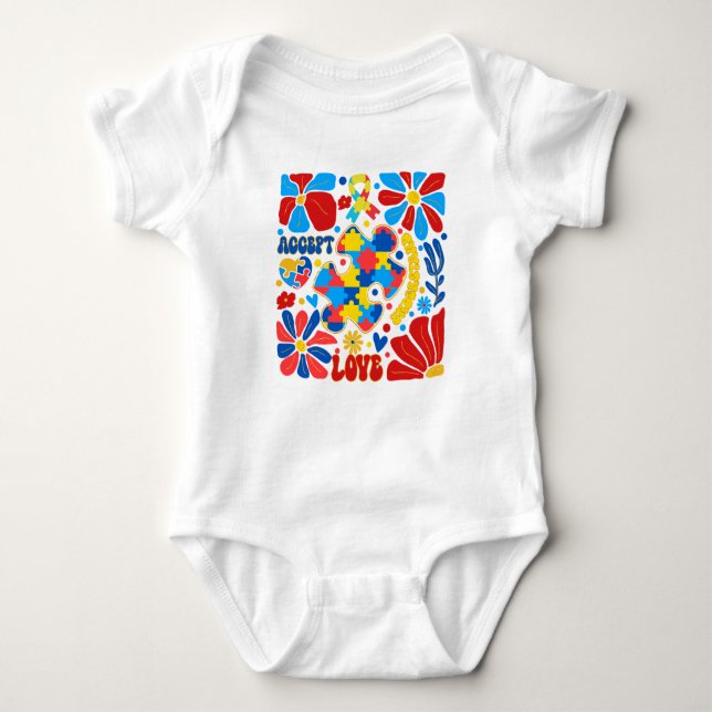 Boho Autism Awareness T Shirt (Framsida)