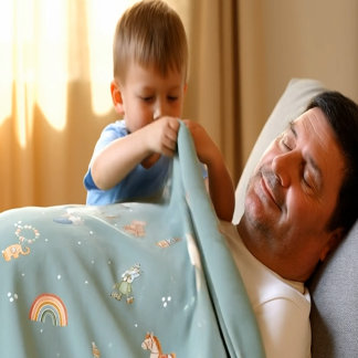 Boho Autumn Baby Shower Fleece Blanket