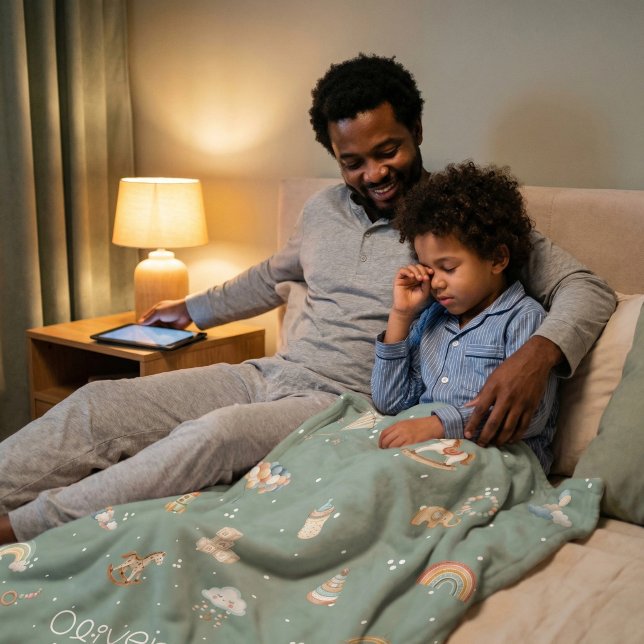 Boho Autumn Baby Shower Fleecefilt (Skapare uppladdad)