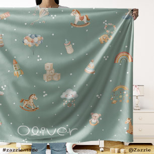 Boho Autumn Baby Shower Fleecefilt