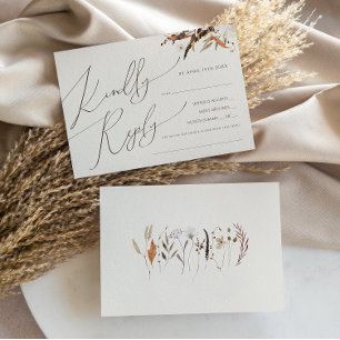 Boho Autumn Beige Vågrät Menu Choice OSA Kort