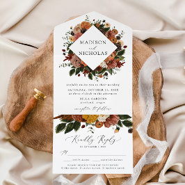 Boho Autumn Blommigt Bröllop
