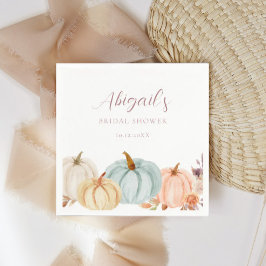 Boho Autumn Blommigt Pumpkin Möhippa Pappersservett