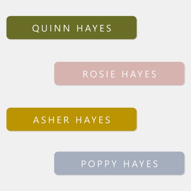 Boho Autumn Namn etiketter (Grupp)
