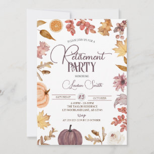 Boho Autumn Pension Party Inbjudningar