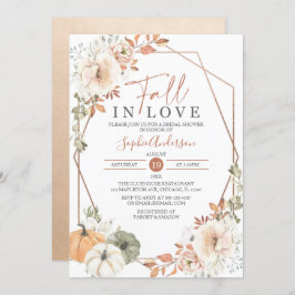 Boho Autumn Pumpkin Fall in Kärlek Möhippa Inv. Inbjudningar