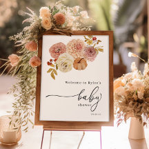 Boho Autumn Pumpkin Girl Baby Shower