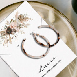 Boho Autumn Pumpkin Stud Earring Visitkort