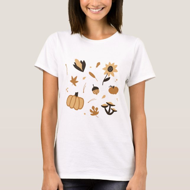 Boho Autumn-Thned T Shirt (Framsida)
