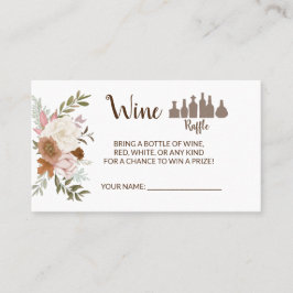 Boho Autumn Vin Raffle Biljett Möhippa Card