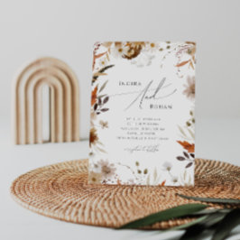 Boho Autumn Wildblomma | AVSLAPPNAD BRÖLLOP Inbjudningar