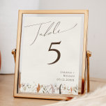 Boho Autumn Wildblomma | Beige Bordsnummer<br><div class="desc">Vi presenterar vår fantastiska boho-höstblomma | bordsnummer av beige, som är ett enkelt och modernt mönster som återspeglar naturens skönhet. Med pressade vattenfärgsblommor och terracotta löv fångas kärnan av oktober månads brända orange, och man skapar en minimalistisk men klassisk design som utstrålar värme och charm. Utformningen har en liten elegans...</div>